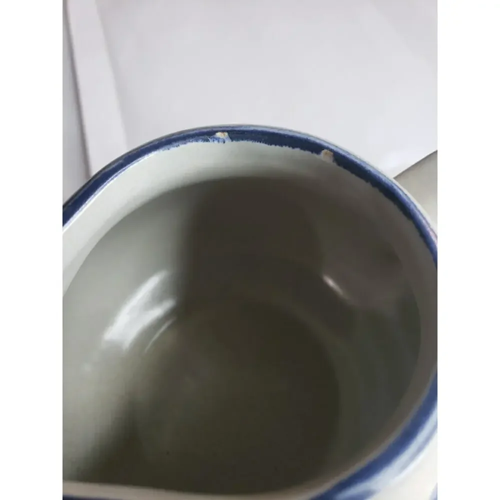Pfaltzgraff Yorktowne Gravy Boat Blue Floral Country Cottagecore Small Chip